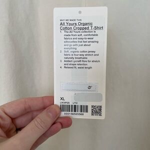 All Yours Organic Cotton Cropped Tee